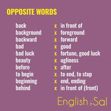 Explore our collection of motivational and famous quotes by authors you know and love. English Idioms And Phrases Opposite Words Back X In Front Of Background X Foreground Backward X Forward Bad X Good Bad Luck X Fortune Good Luck Beauty X Ugliness Before X