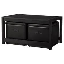 Clear seeded glass pendant light. Black Coffee Table With Two Tuck Away Folding Storage Ottomans Storage Ottoman Folding Storage Ottoman Coffee Table