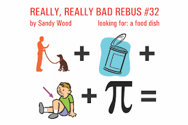 Can you find the answers to the rebus puzzle with the help of the word or phrase that the rebus image is describing. Rebus Redux Math Jokes 4 Mathy Folks