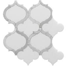 Pair with colors that tickle your senses and see the area transform beautifully. White Thassos And Bianco Carrara Marble Waterjet Mosaic Tile In Arabesque Marrakech