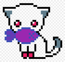 Kitty Eats Fish Cute Cat Pixel Art Free Transparent Png Clipart Images Download Want to discover art related to pixelcat? kitty eats fish cute cat pixel art