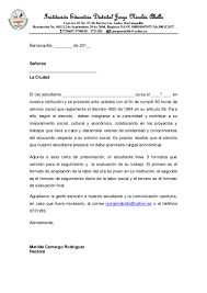 Formato Carta De Presentacion Estudiantes Trabajo Social
