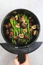 Air Fryer Asparagus And Mushrooms Asparagus And Mushrooms Asparagus Recipes Roasted Grilled Asparagus Recipes