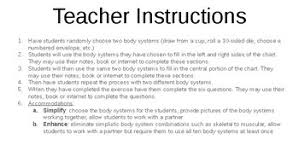 body system chart