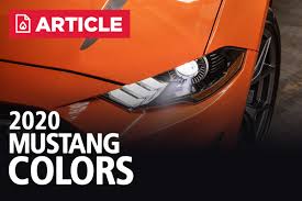 2020 Mustang Colors Options Photos Color Codes