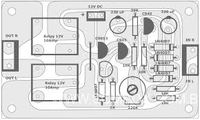 Steps to design circuit and pcb board using easyeda: Active Speaker Protector Circuit And Pcb Layout Schematic Design In 2020 Schematic Design Circuit Diagram Electronic Circuit Projects