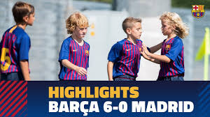 First sports team in the world to reach 10 million subscribers on @youtube! Highlights Barca U10 A 6 0 Real Madrid Youtube
