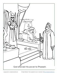 Moses coloring pages with quotes from the king james bible: God Showed His Power To Pharaoh Coloring Page