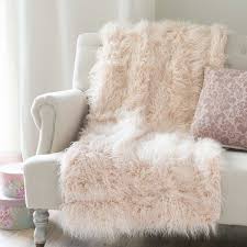 Astrakan Blush Faux Fur Throw In Pink Office Chair Home Adirondack Chairs For Sale