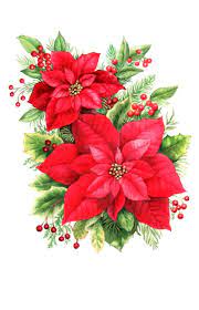 Vg511 Christmas Flowers Jpg Valerie Greeley Representing Leading Artists Who Produce Children S Christmas Decoupage Christmas Illustration Christmas Flowers