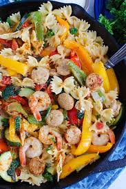This family favorite pasta recipe comes together in only 30 minutes! Cajun Pasta With Chicken Sausage And Shrimp A Cedar Spoon