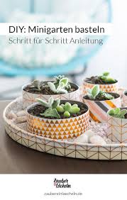 Minigarten Basteln Mit Teelichtern Fur Winzige Sukkulenten Mini Garten Miniaturgarten Sukkulenten