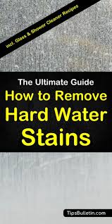 The hard water solution is made up of 3 parts; 6 Clever Ways To Remove Hard Water Stains