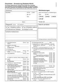Checkliste Diabetes Zentrum Mergentheim
