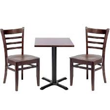Coffee tables vary in shapes, styles and materials. Dark Wood Coffee Shop Furniture Set Social Distance 2 Persons Or 4 People