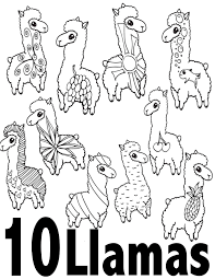 Llama Numbers 1 10 Free Printable Coloring Pages Preschool Kindergarten Stevie Doodles Kindergarten Coloring Pages Free Coloring Pages Coloring Pages