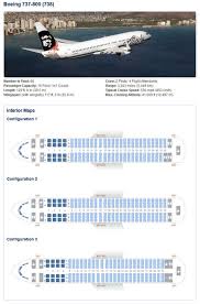 alaska airlines boeing 737 800 aircraft seating chart