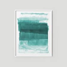 Turquoise wall art, digital painting matching your interior. Turquoise Turquoise Canvas Wall Art Abstract Painting Coastal Decoration Abstract Printmaking White Painting Oil Art Collectibles Vadel Com