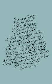 1 Corinthians 13 Love Is Patient Bible Verse Quote Calligraphy Worter Leben Christliche Spruche