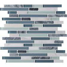 How doers get more done ™ need help? Bytle Azul Interlocking 12 2 In X 11 61 In X 6mm Glass Stone Mesh Mounted Mosaic Tile 0 97 Sq Ft Mosaic Tiles Blue Tile Backsplash Stone Mosaic Floor