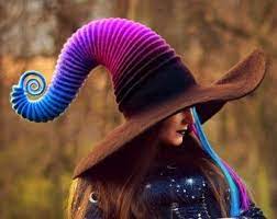 Fantasy Sage Witch Hat Costume Hat Wizard Hat Fantasy Hat Etsy Halloween Costume Hats Costume Hats Black Witch Hat