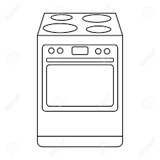 Cartoon man making a speech. Kitchen Stove Icon In Outline Style Isolated On White Background Royalty Free Cliparts Vectors And Stock Illustration Image 65415193
