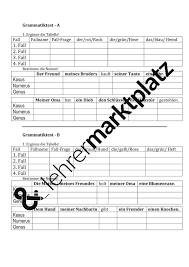 Grammatiktest Kasus Numerus Genus Unterrichtsmaterial In Den Fachern Daz Daf Deutsch Numerus Grammatik Daf Daz Arbeitsblatter