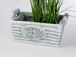 Pflanzkubel Eckig Flowers Garden Graues Pflanzgefass Im Landhausstil 36x25x21 Cm Pflanzkubel Selber Machen Pflanzkubel Bepflanzen Pflanzkubel Pflanzen Und Pflanzgefasse