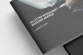 Us Letter Landscape Brochure Mockup Brochure Mockup Psd Design Mockup Free Free Psd Mockups Templates