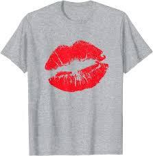 Enjoy our hd porno videos on any device of your choosing! Amazon Com Big Lips T Shirt Cool Casual Red Lipstick Women Lip Top Tee Clothing