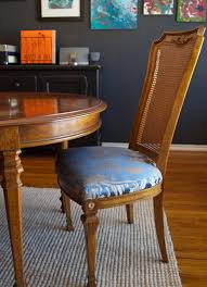 How much fabric you need to reupholster a kitchen or dining room chair depends on the type of chair you have. Dining Set Makeover Paint And Tea Tinted Fabric Make Old Chairs New