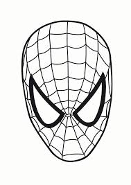 Ausmalbild Spiderman Maske Superhelden Malvorlagen Ausdrucken Masken Zum Ausdrucken