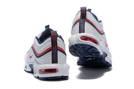 Men S Nike Air Max 97 Plus Tn White Navy Blue Red Boys Running Shoes Nike Air Max 97 Nike Air Max Boys Running Shoes
