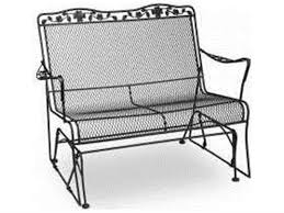 Meadowcraft Dogwood Glider Loveseat Replacement Cushions 7640420 01ch Wrought Iron Patio Furniture Iron Patio Furniture Patio Rocking Chairs