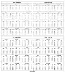 Get Free Blank Printable 2019 2020 2021 2022 Calendar Template These Editable 4 Four Year Calendar Yearly Calendar Template Calendar Template Print Calendar