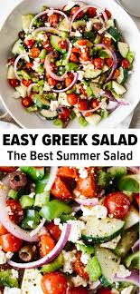 Greek Salad Fresh Easy In 2020 Easy Salad Recipes Good Healthy Recipes Easy Healthy Recipes