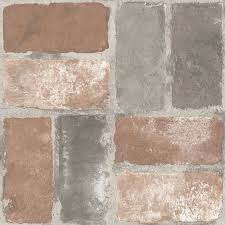 Peel and stick floor tiles on concrete. Floorpops Harvard Brick Red 12 In X 12 In Peel And Stick Virgin Vinyl Floor Tiles 10 Pack Flooring Materials Walmart Com Walmart Com