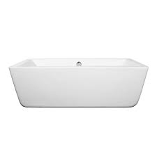 Bath tubs and showers for mobile home manufactured housing. Wyndham Collection Laura 4 92 Ft Center Drain Soaking Tub In White Wcobt100559 At The Home Depot Soaking Tub Soaking Bathtubs Free Standing Bath Tub