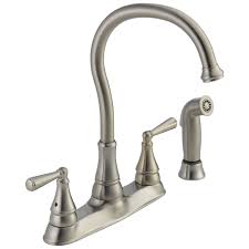 Search for delta kitchen faucets now! Two Handle Kitchen Faucet With Spray 21977lf Ss Delta Faucet