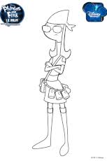 coloriage candace de phineas et ferb dragons comment forestier