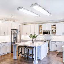 Kitchen coffered ceiling giving your kitchen a much larger feel and cleaner appearance. Antlux 4ft Led Flush Mount Puff Lights 4000k Neutral White 4 Foot Integrated Led Wraparound Ceiling Lighting Fixtures For Kitchen Laundry Fluorescent Replacement 4 Pack 40w 4500lm Linear Light Lighting Ceiling