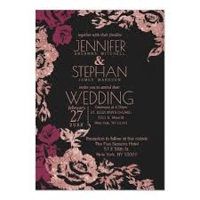 Black And Rose Gold Wedding Invitations Wine Red Black Rose Gold Glitter Floral Wedding Invitation Zazzle Com In 2020 Floral Wedding Invitations Rose Gold Red Chic Wedding Invitations