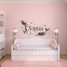 Girl Wall Decal Name Mermaid Wall Decal Girls Room Personalized Girls Name Wall Decal Wall Decal Girls Room Bedroom Mermaid Decor 152 In 2020 Girls Wall Decals Girls Room Wall Decor