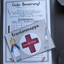 K R A N K E N M A P P E Ich Hab Das Layout Meiner Gute Besserungs Mappe Uber Lehrertag Klassenzimmer Gestalten Grundschule Unterrichtsmaterial Grundschule