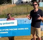 Montage d'une piscine hors-sol semi-enterrée