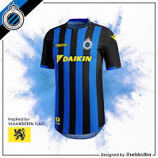 Kylian mbappé (paris saint germain) left footed shot from the centre of the box to the bottom left corner. Club Brugge Home Jersey