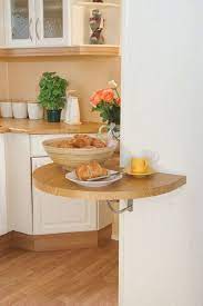 10 Ideas To Use Small Folding Tables On A Kitchen Shelterness Small Kitchen Solutions Diy Dining Room Small Kitchen