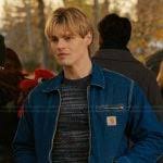 WornOnTV: Jackie's striped pleated dress