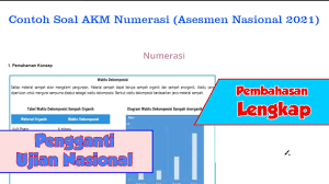 Contoh Soal Akm Numerik Pembahasan Lengkap Asesmen Nasional 2021 Youtube