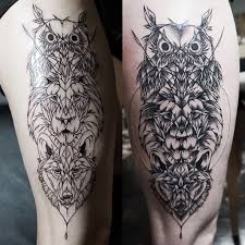 Tattoo Contemporarytattoos Abstract Abstracttattoo Linework Blackwork Codaksmithtattoo Totem Owl Lion Wolf Owl Tattoo Totem Tattoo Owl Tattoo Sleeve
